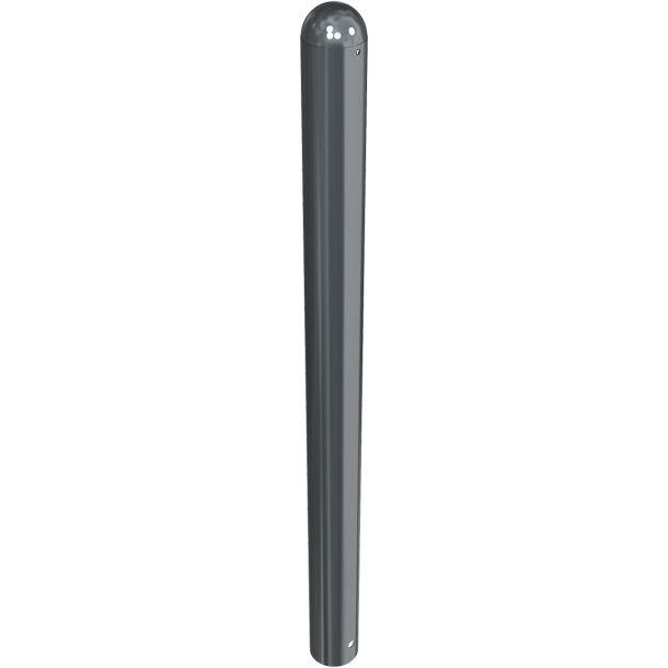 Dekorativ puller | st�lr�r � 102 mm | fastmonteret, til indst�bning i beton med jordanker, total l�ngde ca. 1300 mm | uden �je